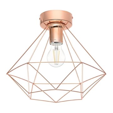 Eglo 79256 - Surface-mounted chandelier BYRON 1xE27/60W/230V copper