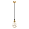 Eglo 79259 - BYRON Cable-Suspended Pendant 1xE27/60W/230V, Brass