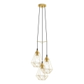 Eglo 79262 - BYRON Cable Pendant 3xE27/60W/230V, Brass