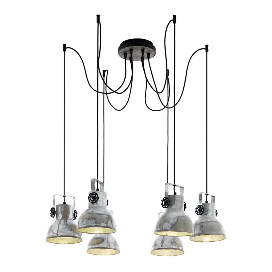 Eglo 79364 - Chandelier on a string BARNSTAPLE 6xE27/40W/230V
