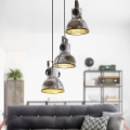 Eglo 79371 - BARNSTAPLE cable-hung pendant light, 3xE27/40W/230V, brown with patina finish