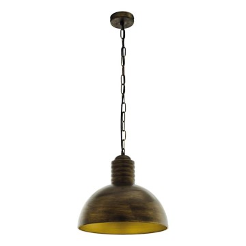 Eglo 79442 - GOLDING Chain-Hung Chandelier 1x E27/60W/230V, Patina Finish
