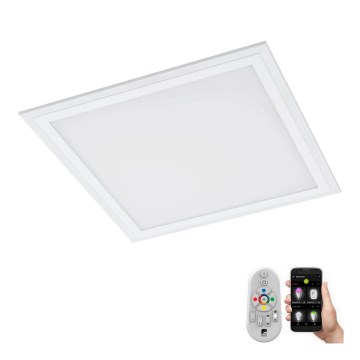 Eglo 79464 - LED Dimmable ceiling light POZZALLO LED/16W/230V 2700-6500K 30x30 cm white + remote control