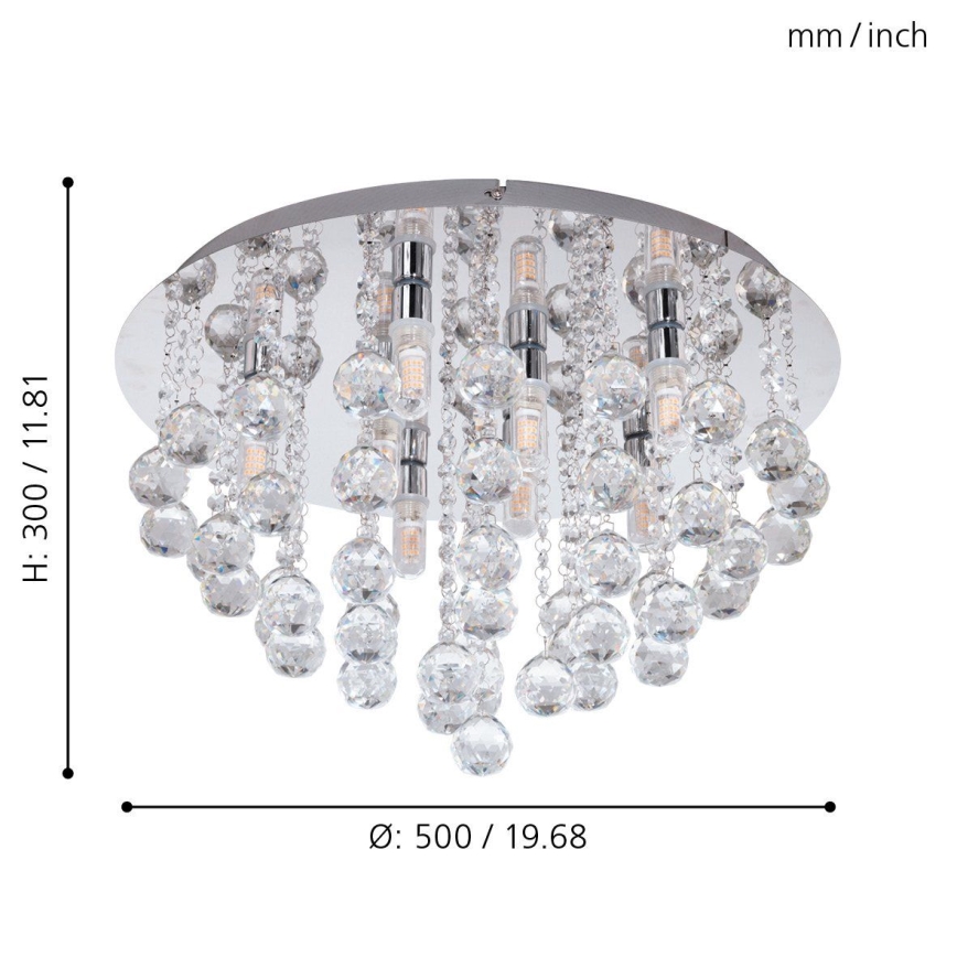 Eglo 79516 - LED Bathroom ceiling light MONTEPRANDONE 8xG9/3W/230V IP44 shiny chrome