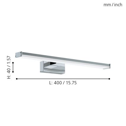 Eglo 79532 - LED Bathroom mirror lighting SARNOR LED/7,4W/230V 40 cm IP44 shiny chrome