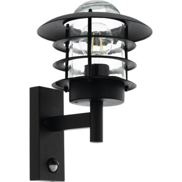 Eglo 79555 - Outdoor wall light with a sensor ZAMALENA 1xE27/60W/230V IP44