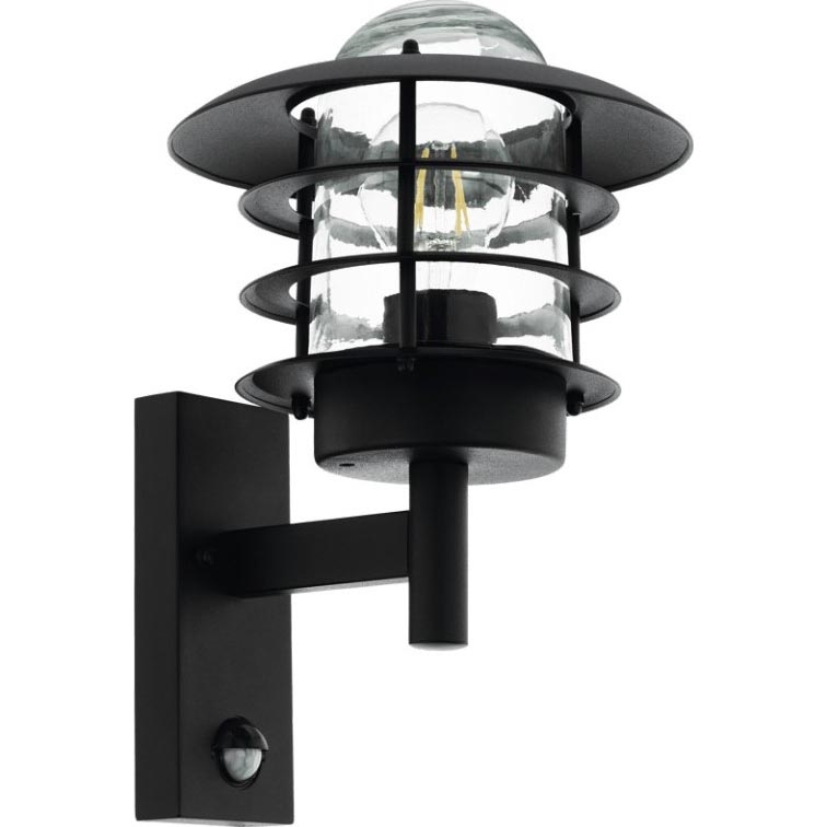 Eglo 79555 - Outdoor wall light with a sensor ZAMALENA 1xE27/60W/230V IP44