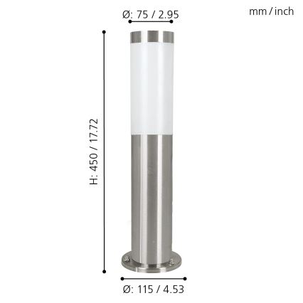 Eglo - Outdoor lamp 1xE27/15W/230V IP65
