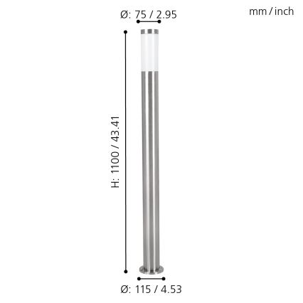 EGLO - Outdoor lamp 1xE27/15W/230V IP65