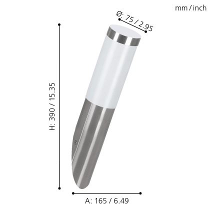 EGLO - Outdoor wall light 1xE27/15W/230V IP44
