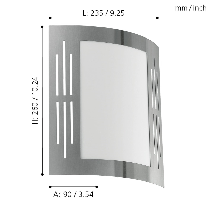 Eglo - Outdoor wall light 1xE27/15W/230V IP44