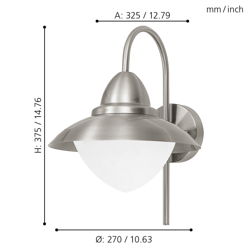 EGLO - LED Outdoor wall light 1xE27/8,5W - LED bulb FOR FREE IP44 2700K