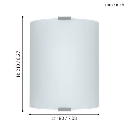 Eglo - Ceiling wall light 1xE27/60W white