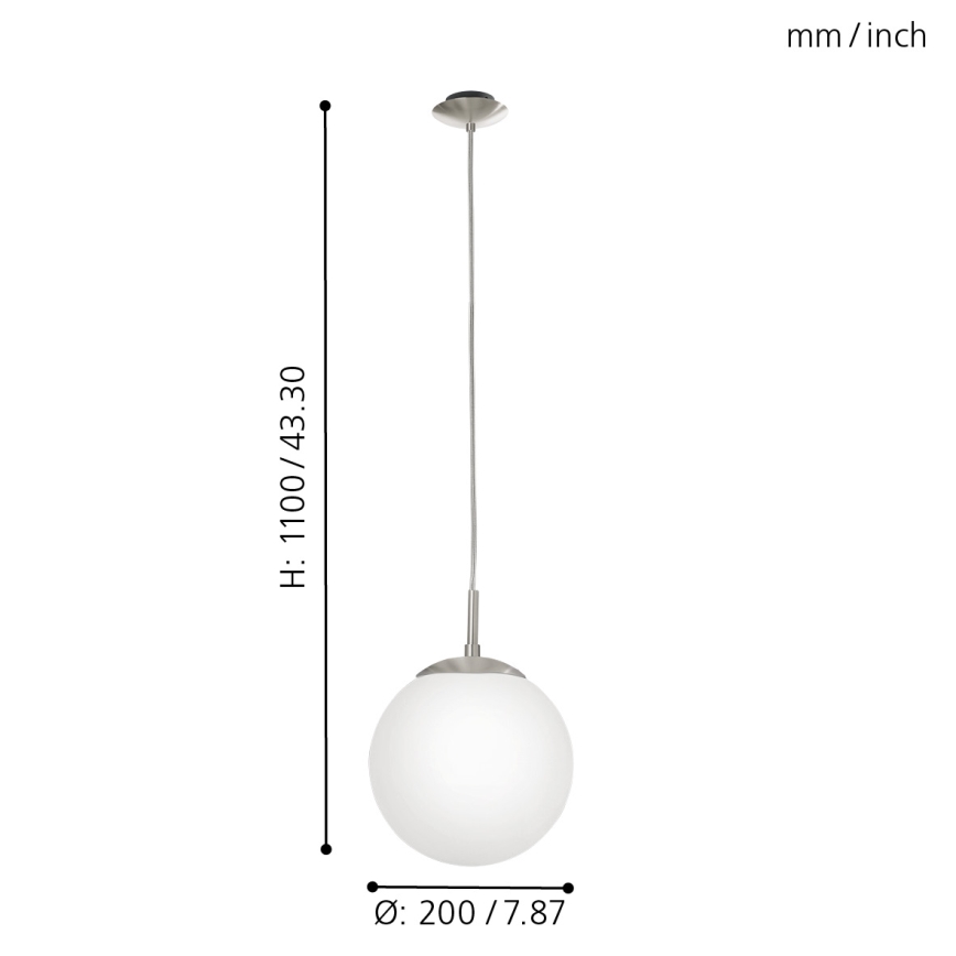 EGLO - Chandelier on a string 1xE27/60W/230V d. 20 cm