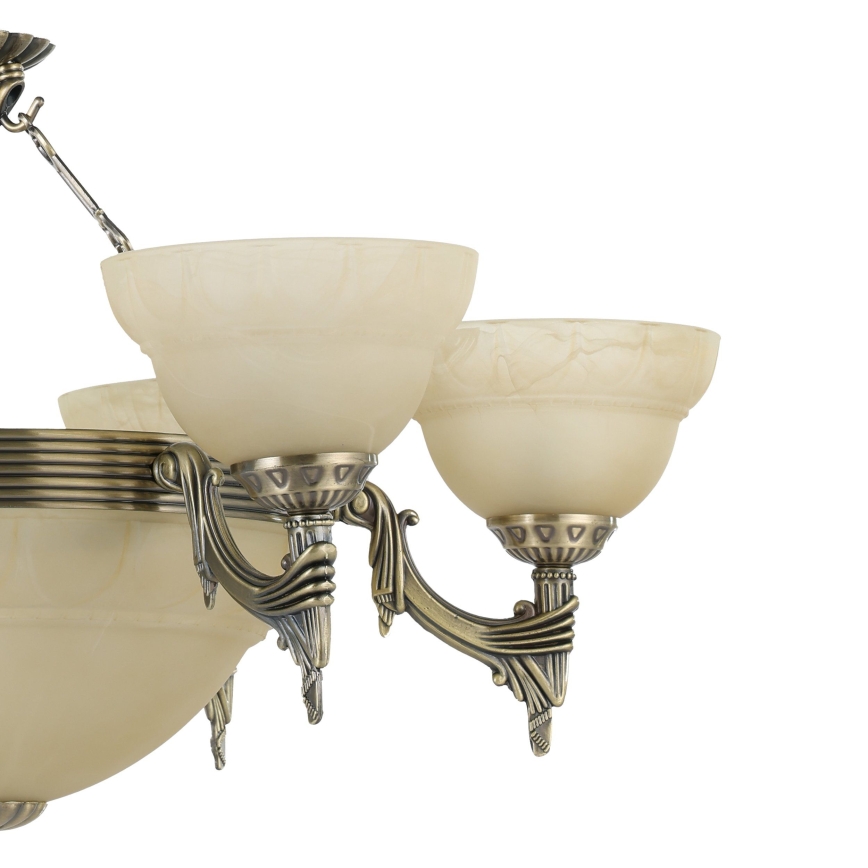 Eglo - Chandelier on a chain 9xE14/60W alabaster glass