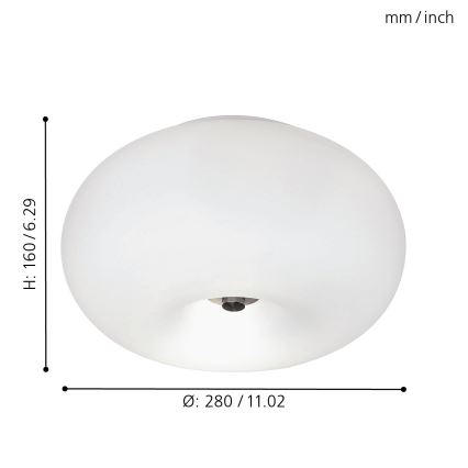 EGLO - Ceiling light OPTICA 2xE27/60W d. 28 cm