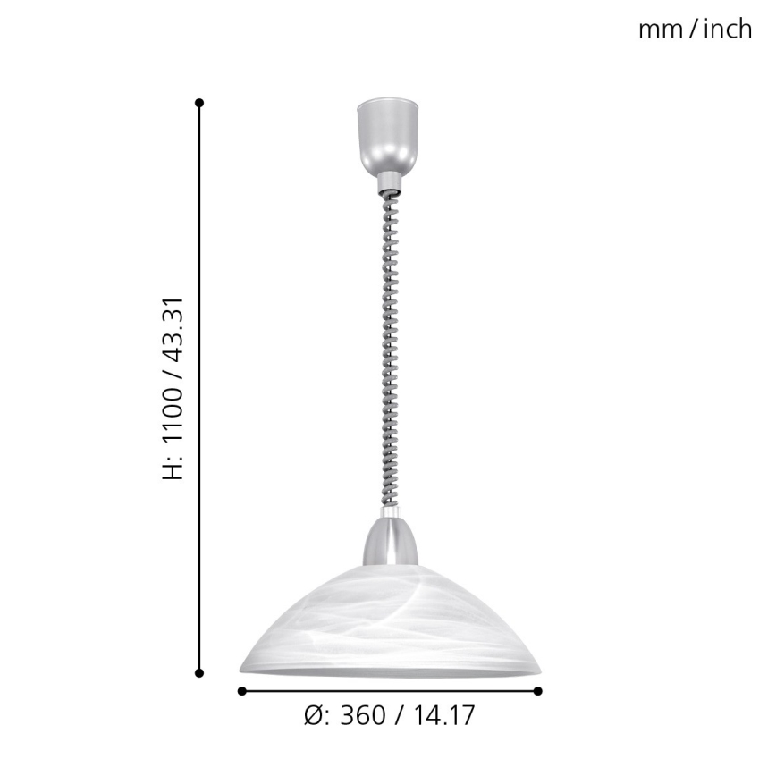 Eglo - Pull-down lamp 1xE27/60W