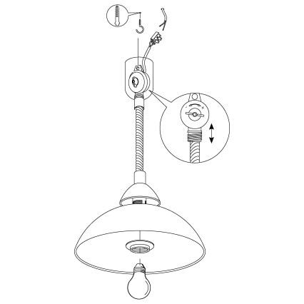 Eglo - Pull-down lamp 1xE27/60W