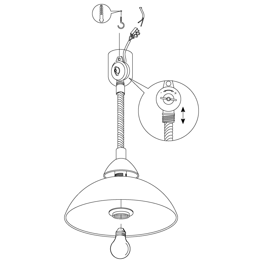 Eglo - Pull-down lamp 1xE27/60W