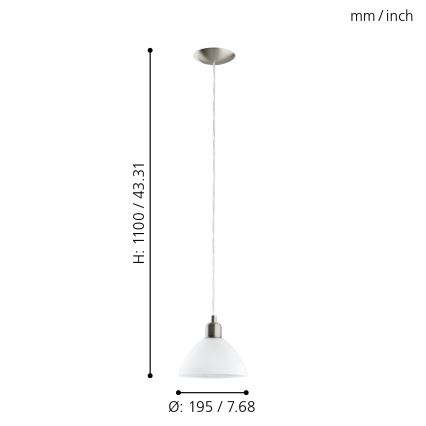 Eglo - Chandelier on a string 1xE27/60W