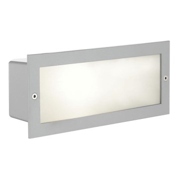 EGLO 88008 - ZIMBA Outdoor Recessed Light 1xE27/60W, Silver/White, IP44