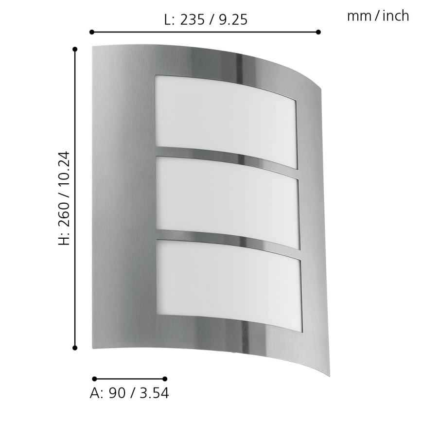 Eglo - Outdoor wall light 1xE27/15W/230V IP44