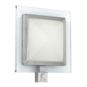 EGLO 88163 - Outdoor wall light with a sensor PALI 1xE27/15W + 1xLED/1,28W IP44