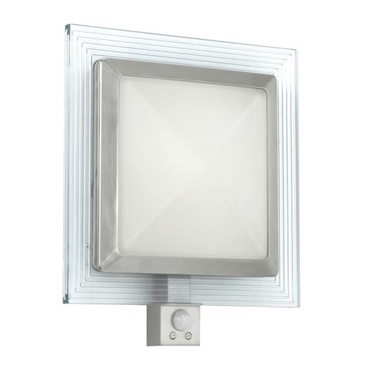 EGLO 88163 - Outdoor wall light with a sensor PALI 1xE27/15W + 1xLED/1,28W IP44