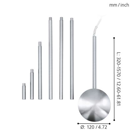 EGLO - Chandelier accessories matte chrome