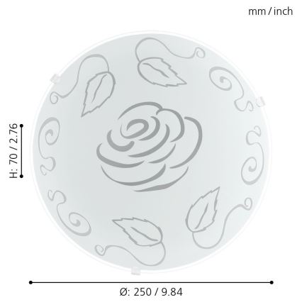 Eglo - Ceiling light 1xE27/60W/230V