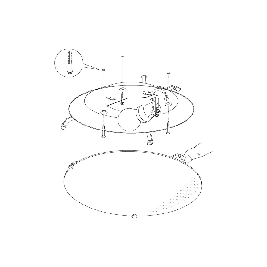 Eglo - Ceiling light 1xE27/25W/230V