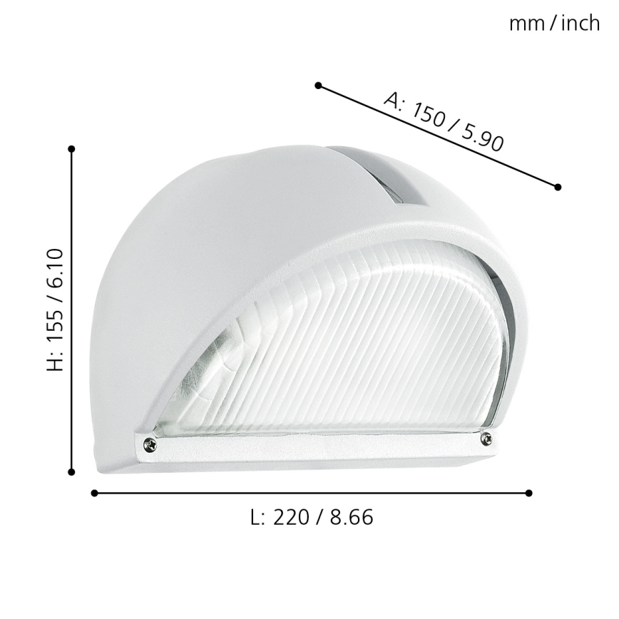 Eglo - Outdoor wall light 1xE27/60W white