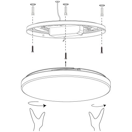 Eglo - LED Dimmable ceiling light LED/19,2W/230V 2700-6500K ZigBee