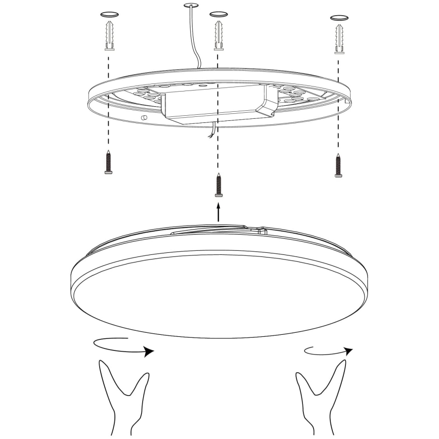 Eglo - LED Dimmable ceiling light LED/19,2W/230V 2700-6500K ZigBee