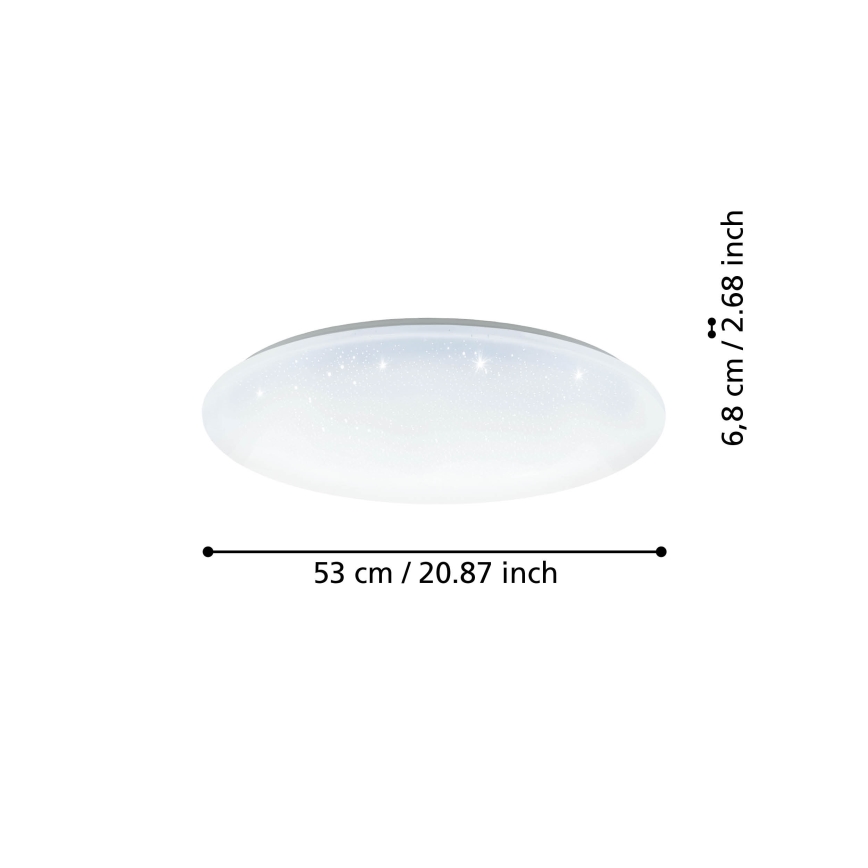 Eglo - LED Dimmable ceiling light LED/44,8W/230V 2700-6500K ZigBee