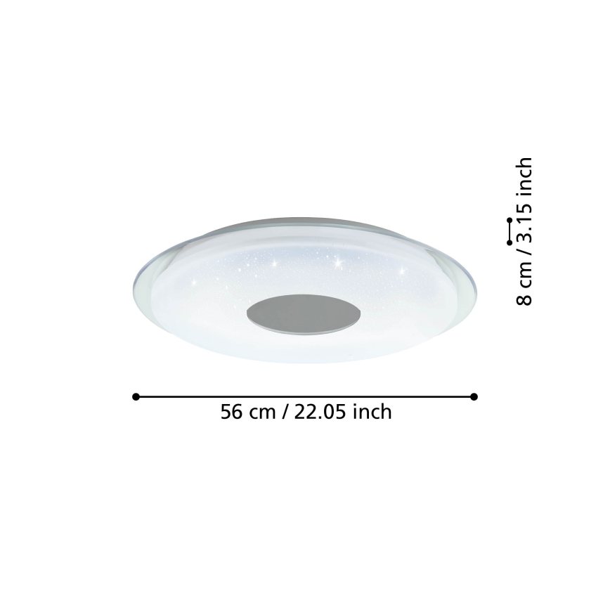 Eglo - LED Dimmable ceiling light LED/44,8W/230V 2700-6500K ZigBee