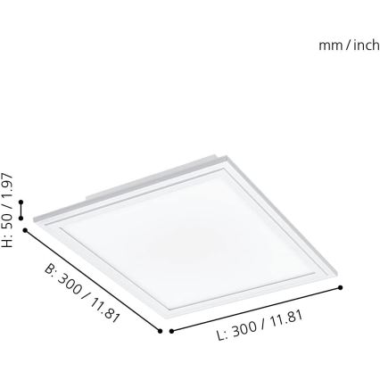 Eglo - LED Dimmable ceiling light LED/15,3W/230V white ZigBee