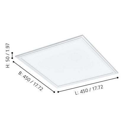 Eglo - LED Dimmable ceiling light LED/21,5W/230V white ZigBee