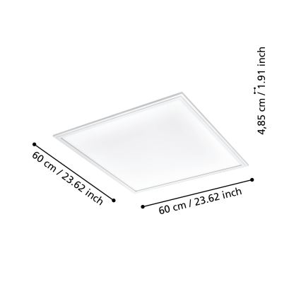 Eglo - LED Dimmable ceiling light LED/33W/230V 2700-6500K white ZigBee