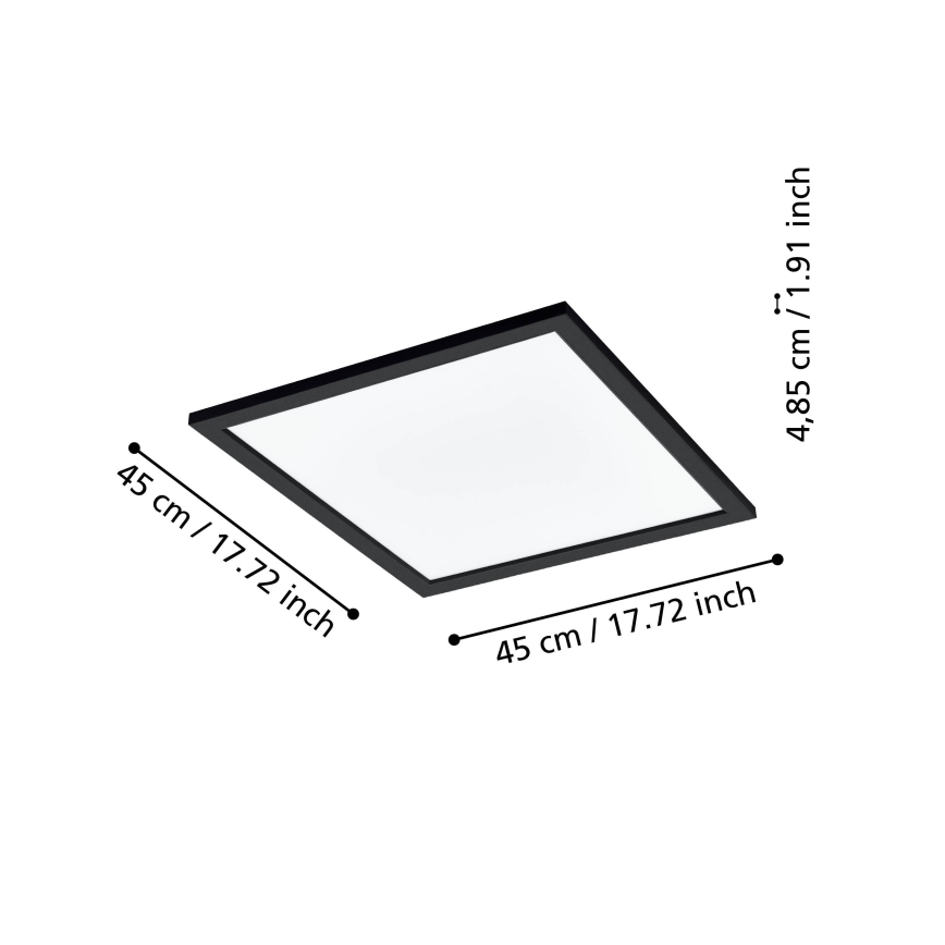 Eglo - LED Dimmable ceiling light LED/21,5W/230V black ZigBee