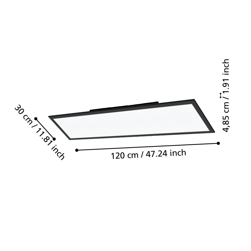 Eglo - LED Dimmable ceiling light LED/33,5W/230V black ZigBee