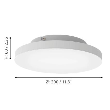 Eglo - LED RGBW Dimmable ceiling light LED/15,7W/230V ZigBee