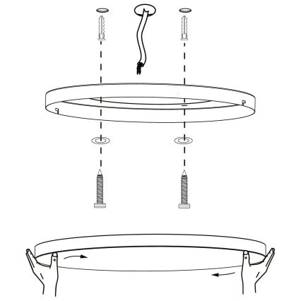 Eglo - LED RGBW Dimmable ceiling light LED/22,4W/230V ZigBee