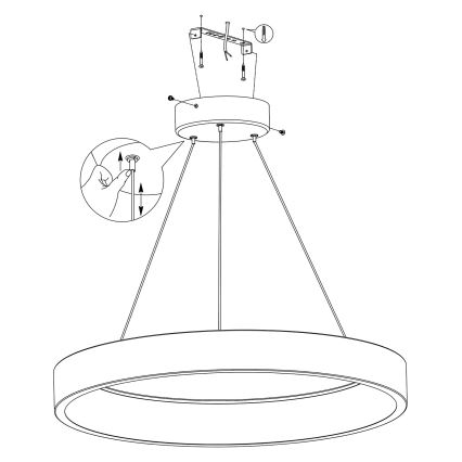 Eglo - LED RGBW Dimmable chandelier on a string LED/26W/230V 2700-6500K ZigBee