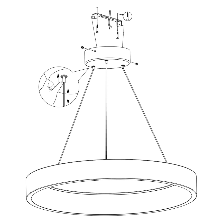 Eglo - LED RGBW Dimmable chandelier on a string LED/26W/230V 2700-6500K ZigBee