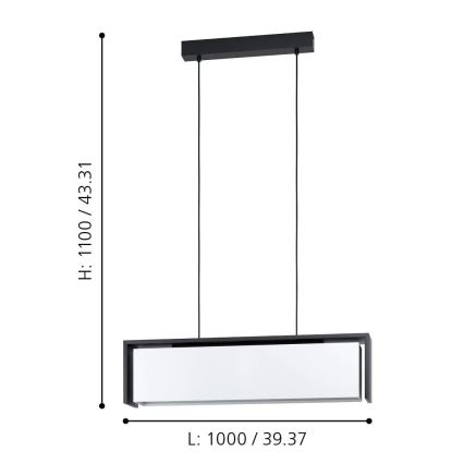 Eglo - LED RGBW Dimmable chandelier on a string LED/33,6W/230V ZigBee