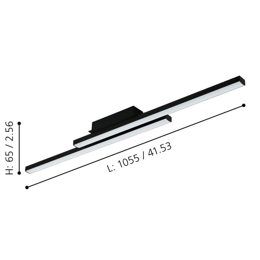 Eglo - LED RGBW Dimmable ceiling light LED/32W/230V black ZigBee