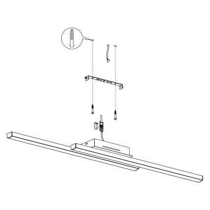 Eglo - LED RGBW Dimmable ceiling light LED/32W/230V black ZigBee