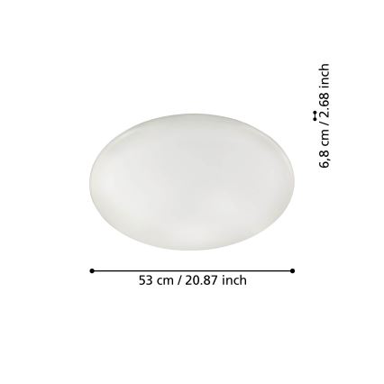 Eglo - LED Dimmable ceiling light LED/44,8W/230V ZigBee