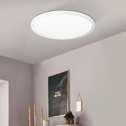 Eglo 900086 - LED RGBW Dimmable ceiling light ROVITO-Z LED/14,6W/230V 2700-6500K d. 29,5 cm white